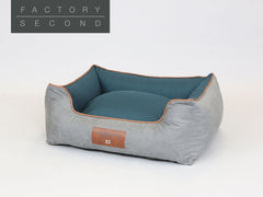 Beckley Orthopaedic Walled Dog Bed - Stone / Dark Teal, Medium (Factory Second)