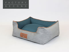 Beckley Orthopaedic Walled Dog Bed - Stone / Dark Teal, Medium (Factory Second)