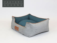 Beckley Orthopaedic Walled Dog Bed - Stone / Dark Teal, Medium (Factory Second)