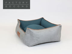Beckley Orthopaedic Walled Dog Bed - Stone / Dark Teal, Medium (Factory Second)