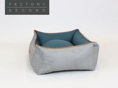 Beckley Orthopaedic Walled Dog Bed - Stone / Dark Teal, Medium (Factory Second)
