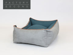 Beckley Orthopaedic Walled Dog Bed - Stone / Dark Teal, Medium (Factory Second)