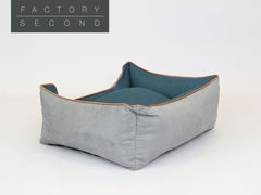 Beckley Orthopaedic Walled Dog Bed - Stone / Dark Teal, Medium (Factory Second)