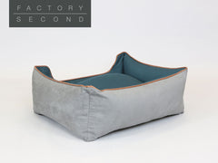 Beckley Orthopaedic Walled Dog Bed - Stone / Dark Teal, Medium (Factory Second)