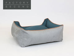 Beckley Orthopaedic Walled Dog Bed - Stone / Dark Teal, Medium (Factory Second)