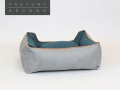 Beckley Orthopaedic Walled Dog Bed - Stone / Dark Teal, Medium (Factory Second)