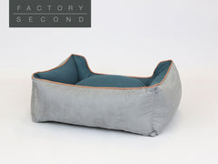 Beckley Orthopaedic Walled Dog Bed - Stone / Dark Teal, Medium (Factory Second)