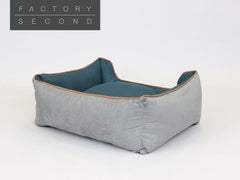 Beckley Orthopaedic Walled Dog Bed - Stone / Dark Teal, Medium (Factory Second)