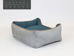 Beckley Orthopaedic Walled Dog Bed - Stone / Dark Teal, Medium (Factory Second)