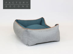 Beckley Orthopaedic Walled Dog Bed - Stone / Dark Teal, Medium (Factory Second)