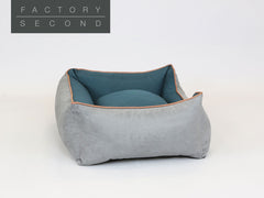 Beckley Orthopaedic Walled Dog Bed - Stone / Dark Teal, Medium (Factory Second)