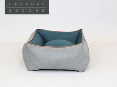 Beckley Orthopaedic Walled Dog Bed - Stone / Dark Teal, Medium (Factory Second)