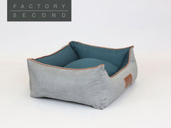 Beckley Orthopaedic Walled Dog Bed - Stone / Dark Teal, Medium (Factory Second)
