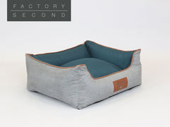 Beckley Orthopaedic Walled Dog Bed - Stone / Dark Teal, Medium (Factory Second)