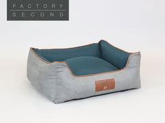 Beckley Orthopaedic Walled Dog Bed - Stone / Dark Teal, Medium (Factory Second)