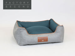 Beckley Orthopaedic Walled Dog Bed - Stone / Dark Teal, Medium (Factory Second)