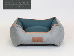 Beckley Orthopaedic Walled Dog Bed - Stone / Dark Teal, Small (Factory Second)