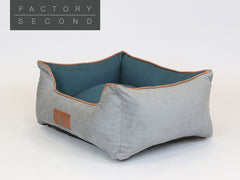 Beckley Orthopaedic Walled Dog Bed - Stone / Dark Teal, Small (Factory Second)