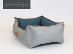Beckley Orthopaedic Walled Dog Bed - Stone / Dark Teal, Small (Factory Second)