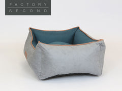 Beckley Orthopaedic Walled Dog Bed - Stone / Dark Teal, Small (Factory Second)