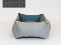 Beckley Orthopaedic Walled Dog Bed - Stone / Dark Teal, Small (Factory Second)
