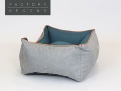 Beckley Orthopaedic Walled Dog Bed - Stone / Dark Teal, Small (Factory Second)