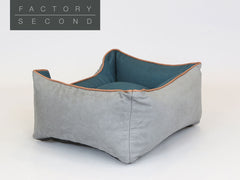 Beckley Orthopaedic Walled Dog Bed - Stone / Dark Teal, Small (Factory Second)