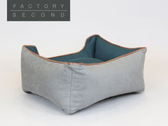 Beckley Orthopaedic Walled Dog Bed - Stone / Dark Teal, Small (Factory Second)