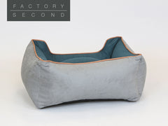 Beckley Orthopaedic Walled Dog Bed - Stone / Dark Teal, Small (Factory Second)
