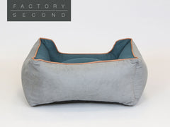 Beckley Orthopaedic Walled Dog Bed - Stone / Dark Teal, Small (Factory Second)