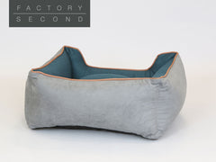 Beckley Orthopaedic Walled Dog Bed - Stone / Dark Teal, Small (Factory Second)