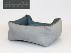 Beckley Orthopaedic Walled Dog Bed - Stone / Dark Teal, Small (Factory Second)