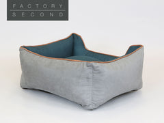 Beckley Orthopaedic Walled Dog Bed - Stone / Dark Teal, Small (Factory Second)