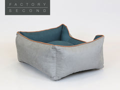 Beckley Orthopaedic Walled Dog Bed - Stone / Dark Teal, Small (Factory Second)