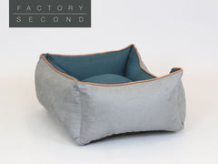Beckley Orthopaedic Walled Dog Bed - Stone / Dark Teal, Small (Factory Second)