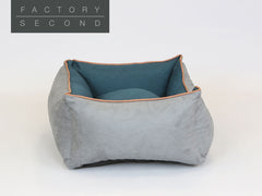 Beckley Orthopaedic Walled Dog Bed - Stone / Dark Teal, Small (Factory Second)