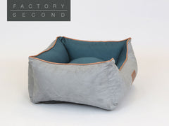 Beckley Orthopaedic Walled Dog Bed - Stone / Dark Teal, Small (Factory Second)