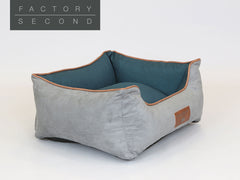 Beckley Orthopaedic Walled Dog Bed - Stone / Dark Teal, Small (Factory Second)