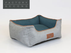 Beckley Orthopaedic Walled Dog Bed - Stone / Dark Teal, Small (Factory Second)