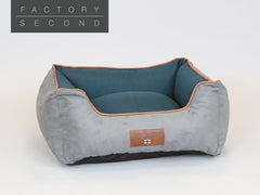 Beckley Orthopaedic Walled Dog Bed - Stone / Dark Teal, Small (Factory Second)