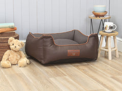 Beckley Orthopaedic Walled Dog Bed - Chestnut / Mocha, Small