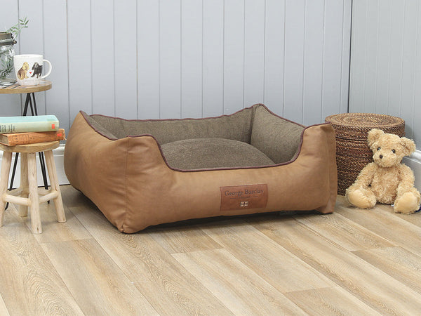 Minstead Orthopaedic Walled Dog Bed - Caramel, Medium