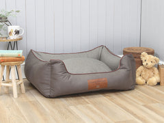 Hythe Orthopaedic Walled Dog Bed - Stone, Medium