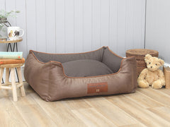 Beckley Orthopaedic Walled Dog Bed - Caramel / Mocha, Medium