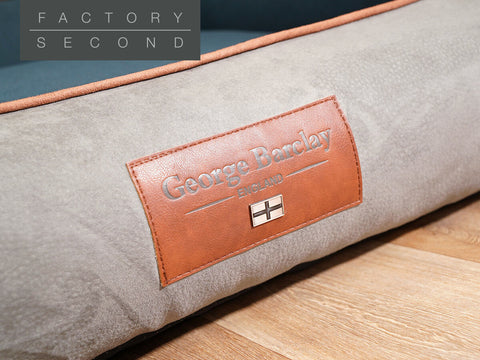 Beckley Orthopaedic Walled Dog Bed - Stone / Dark Teal, Large (Factory Second)