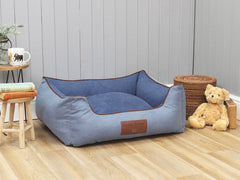 Holbury Orthopaedic Walled Dog Bed - Blue Yonder, Medium