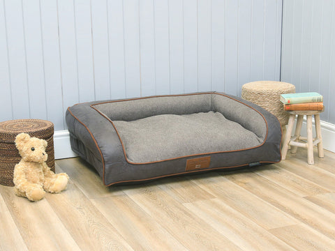 Holbury Dog Sofa Bed - Cinder, Medium