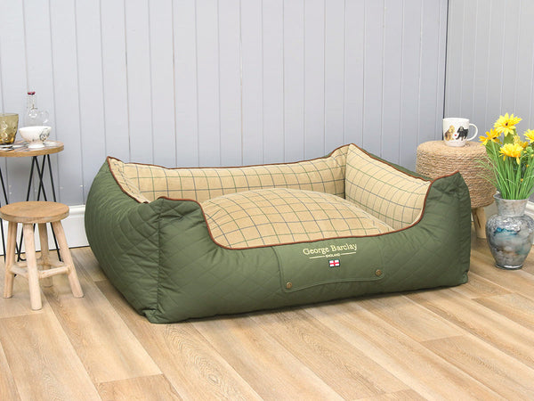 Country Orthopaedic Walled Dog Bed - Olive Green, X-Large