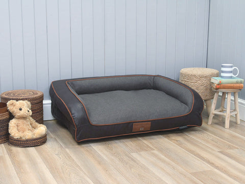 Ashurst Dog Sofa Bed - Walnut, Medium