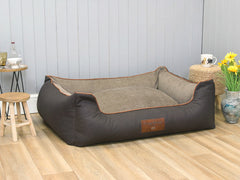Monxton Orthopaedic Walled Dog Bed - Mocha / Sable, X-Large